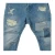 Import Kids clothing bulk hiphop jeans patched elastic waist denim boys jeans pants from China