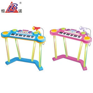 Kids music toy plastic safety toy piano with microphone
