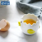 Kitchen Gadgets Lovely Chicken Shape Premium Ceramic Egg Yolk White Separator Tool