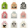 Kitchen Kids Apron Customized Funny Cartoon Panda Printing Cotton Cleaning Waterproof Bbq Apron Wholesale