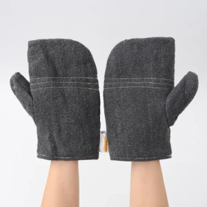 Kitchen Oven Mitt polyester  Heat Resistant Gloves Hot Pot Holder Silicone Oven Mitts