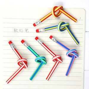 Korea Cute Stationery Colorful Magic Bendy Flexible Soft Pencil With Eraser Student School Office Use