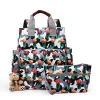 korean printing mummy nappy baby stroller diaper bag mom backpack set with laptop compartment