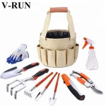 Ladies Kids Garden Tool Set With Storage Tool Bag And 9 Gardening Tools