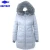 Import Ladies Padding Long Jacket Detachable Faux Fur Quilted Gray Melange Fabric Womens Coat Winter Wears from China