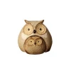 large and Small combination set Colorful glazed water Ceramic Owl Decoration home decoration