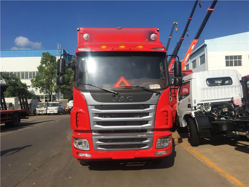 Large JAC brand 4x2 LHD 8 meter transport cargo van truck