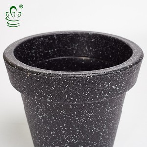 Large size stone like decorative plastic flower pot