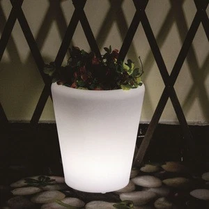 led lighted planter pots/ outdoor big design flower pot