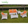 Leisure modern white rattan /wicker outdoor hotel sofa