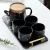 Import Light Luxury Gold Painted Marble Pattern Coffee Tea Tool Set Gift Box Packaging With Ceramic Tray from China