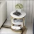 Import Light Luxury rock slab double bedside cabinet Nordic modern bedroom round storage cabinet from China