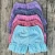 Import little girls summer wear clothes new fabric seersucker shorts children double ruffle shorts from China
