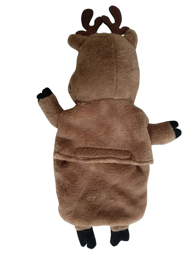 Lively brown  bear warm water bag cute super soft animal hot water bottle cover