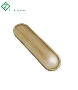 long and round storage bamboo food tray