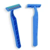 Long handle disposable stainless steel blade razor