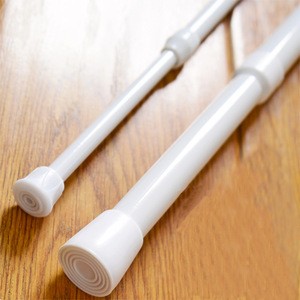 Long Spring Loaded adjustable extendable curtain rod Shower extension pole Holder Curtain Rods