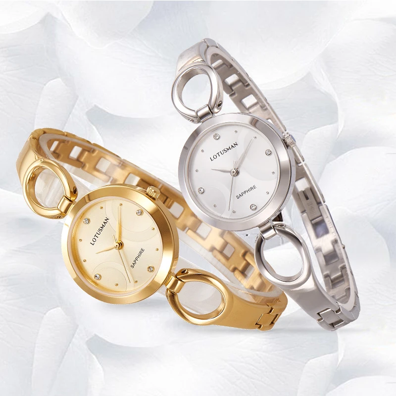 LOTUSMAN Luxury Women Bracelet Watch Lady Electronic Quartz Wrist Watches