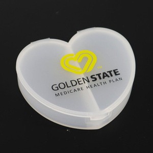 Love Heart Shape Storage Box Plastic Pill box Vitamin Tablet Management Case