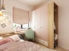 Lovely Pink Children Bedroom Kids Furniture Set for Girls