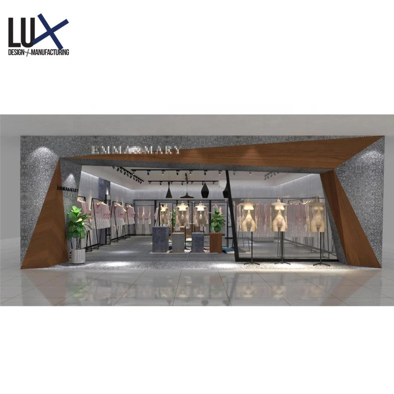 LUX Factory Custom Clothes Furniture Garment Store Design Apparel Shop Display For Shops