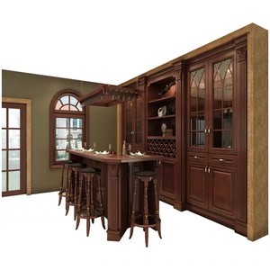 Luxury antique modern living room dining room furniture solid wood wine cabinet