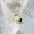 Import luxury jewelry black agate gems 925 sterling silver ring from China