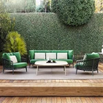 Luxury manufacturer direct rattan garden sofa set  modern design furniture patio outdoor furniture