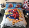 luxury printed 100% polyester king size 3d Spiderman printing bedding set for home textile
