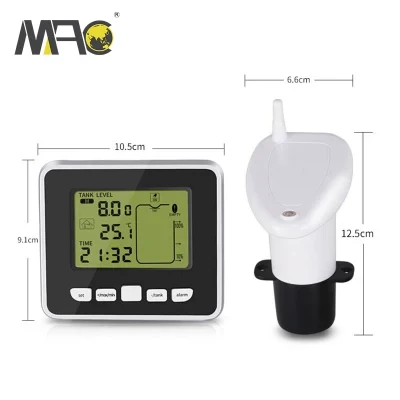 Macsensor Wireless Ultrasonic Water Tank Level Indicator with Temperature Display