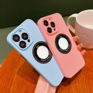 Magnetic Matte Lens Protection Phone Case For iPhone 14 13 12 11 Pro Max Shockproof PC Hard Ultra Thin Bumper Cover