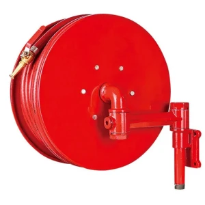 manual swinging fire water hose reel in cabinet