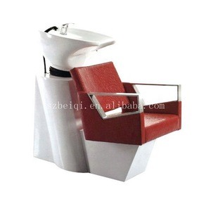 Manufacturer supply electric hair salon backwash shampoo chair with ceramic sink
