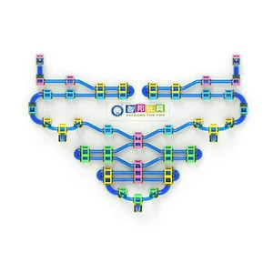 marble run game ball track toy on wall