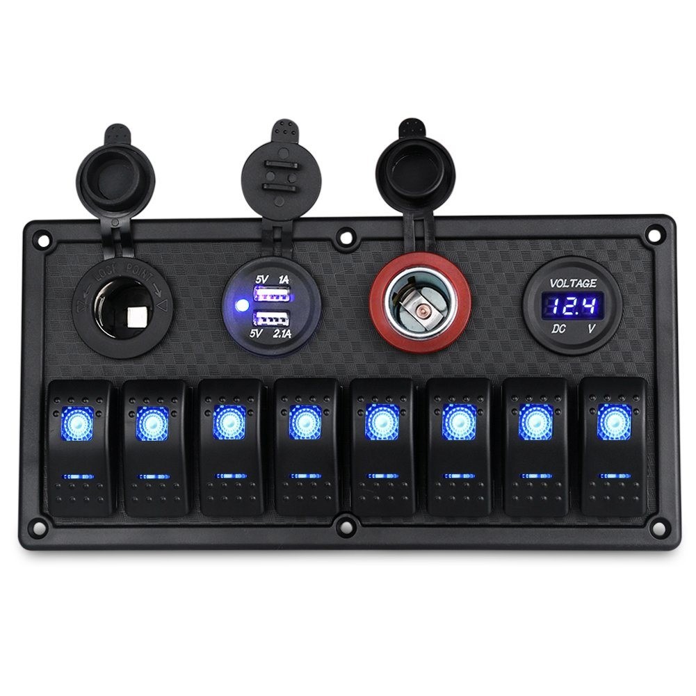 Buy Marine Ignition Toggle Rocker Switch Panel Waterproof With ...