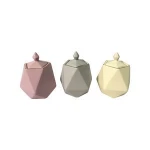 matte porcelain ceramic sugar bowl pot jar decorations with lid