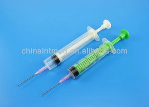 medical dispoable prefilled syringe plastic with luer lock CE approval, ISO