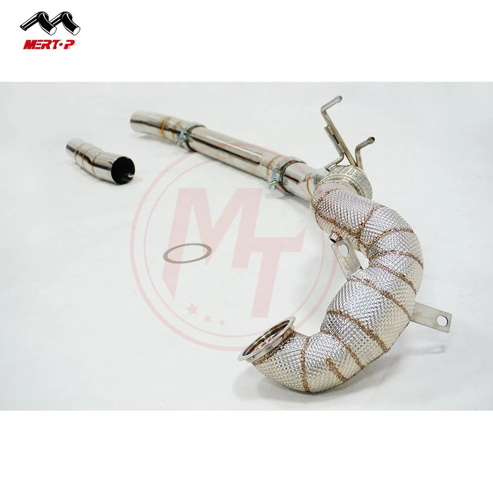 Mertop Racing EA888 2.0T  S3 Golf MK7 R exhaust Downpipe  with heat shield 2012+ downpipe