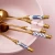 Import Metal coffee spoons long handle gold spoons hotel tea spoons from China