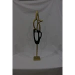 Metal Decorative Tabletop Object Aluminum Casted Golden Color Unique Design Home Decor Creative Art From Indian Manufacturer