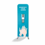 Metal Hand Sanitizer Dispenser Surdy Floor Stand For Office Building