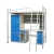 Import metal hostel bunk beds with wardrobe and desk from China