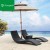 Import Modern Chaise Lounge Swimming Pool Chairs Beach Padded Rattan Sun Lounger for Outdoor from China