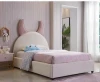 modern girls dormitory platform velvet fabric single wood frame beds room furnitures bedroom set