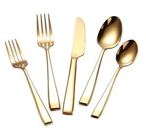 Modern Gold Flatware Sets,Spoon and Forks Knives