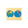 Montessori Geography Teaching Wooden Puzzle World Map