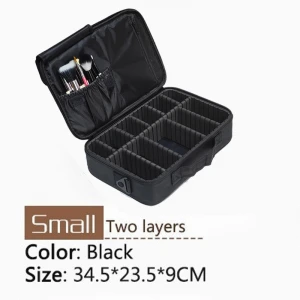 Multi-function cosmetic box With Professional Storage Partition Customized Cosmetic Portable Makeup Case