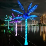 Multicolor Outdoor Waterproof Coconut lights Artificial LED Palm Tree light for Holiday Decoration