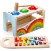 Multifunction Music Knocking Table Wooden Educational Toys Baby Wood Knock Classic Children&#39;s Early Training Noise Maker toy