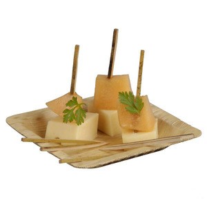 natural color disposable bamboo boat shape sushi serving plate